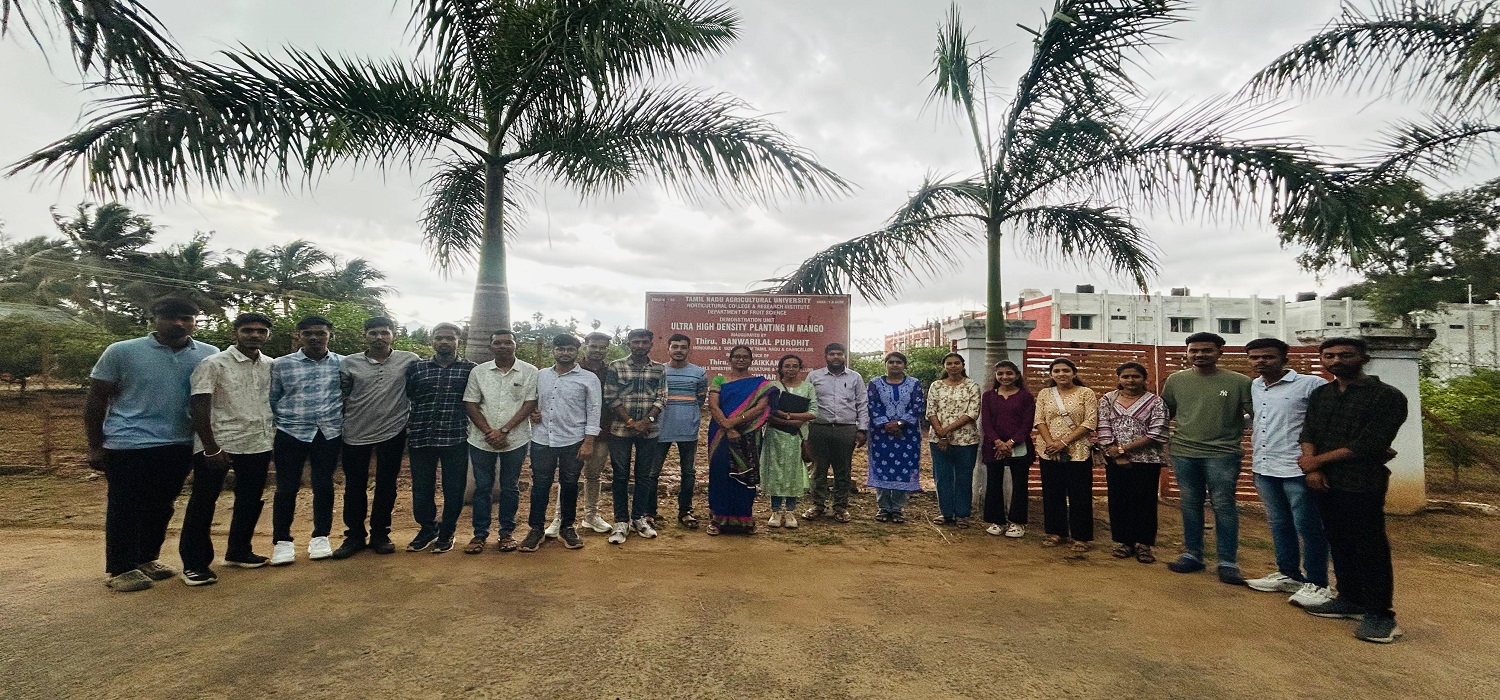 Educational Visit of Final Year Module Students at Orchard , Horticulture Department at TNAU Coimbatore