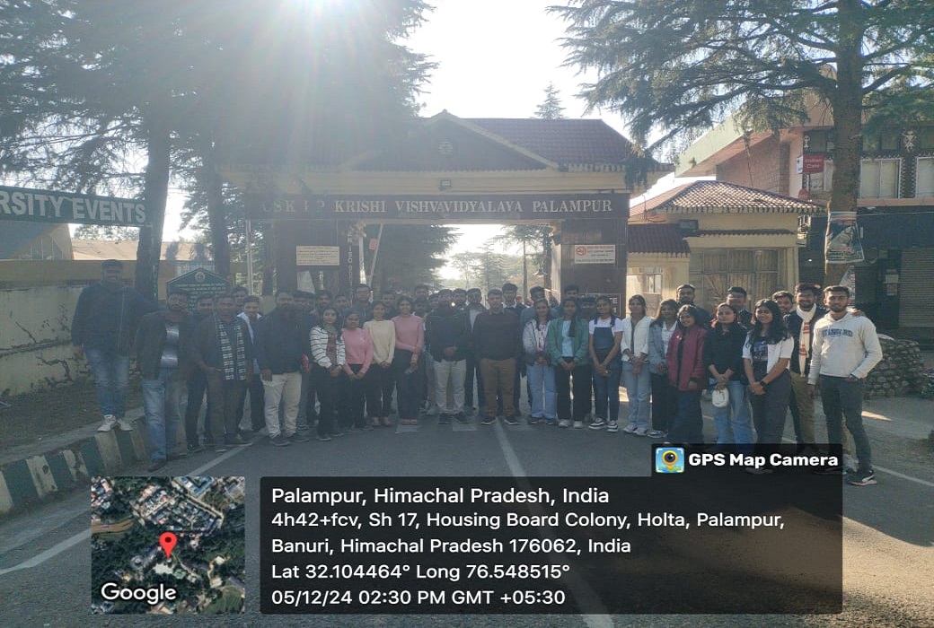 Educational visit of Students to CSKHP Agriculture University, Palampur