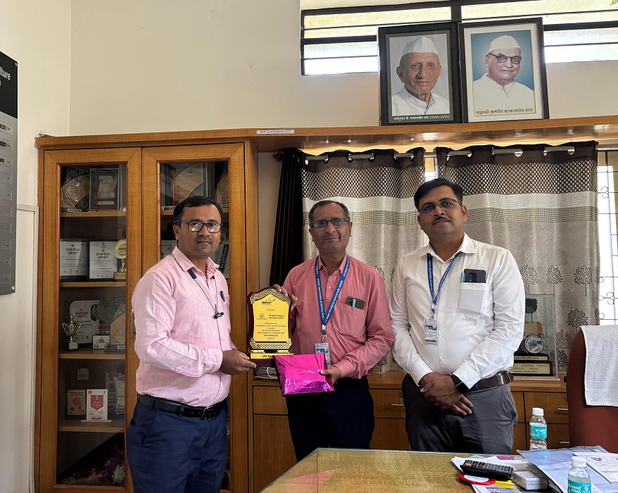 Appreciation from SRF foundation for contributions in Skill Development Programms organised by Training & Placement Cell, K.K.Wagh Agriculture & Allied Colleges. 