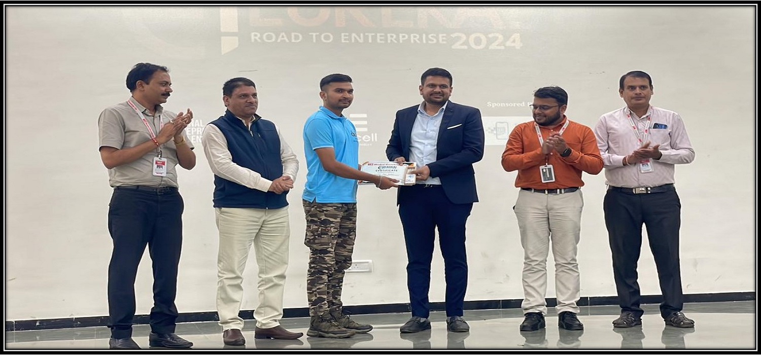 Durg- The trekking app - Founder Shraddhey Gadekar (B.Sc. Agriculture) won the 2nd runner up and cash prize, he has been approached by DIGINOTICE for funding and app development incubation and has directly qualified for IIT BOMBAY'S EUREKA Zonals