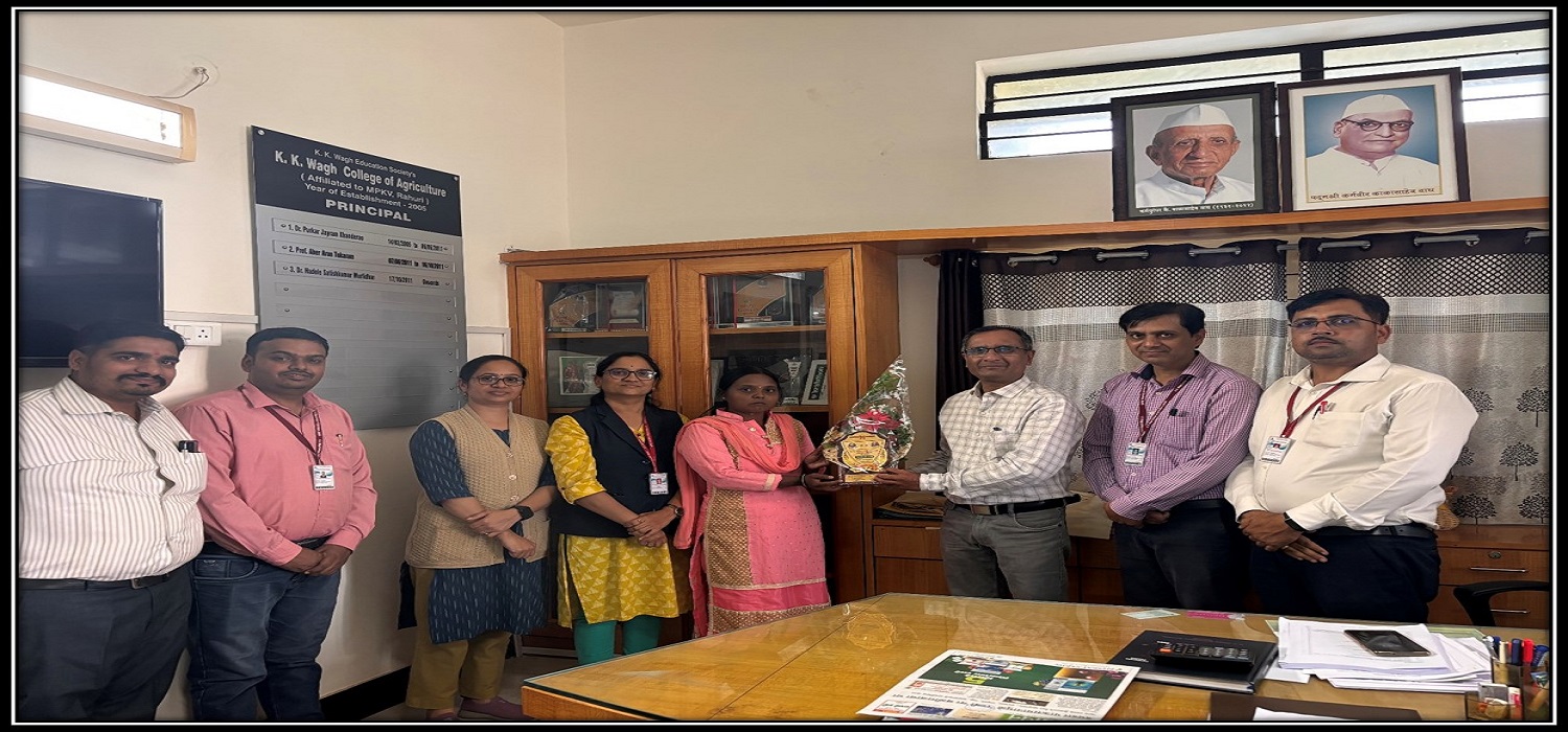 Felicitation of Ms.Ranjana Bhoye (Alumni, Batch-2010-2011) Selected as Research Investigator, Home Ministry of India, New Delhi